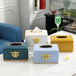 创小号纸巾盒意简约轻奢客家用isn纸抽盒陶厅瓷餐巾纸盒无品牌/厂