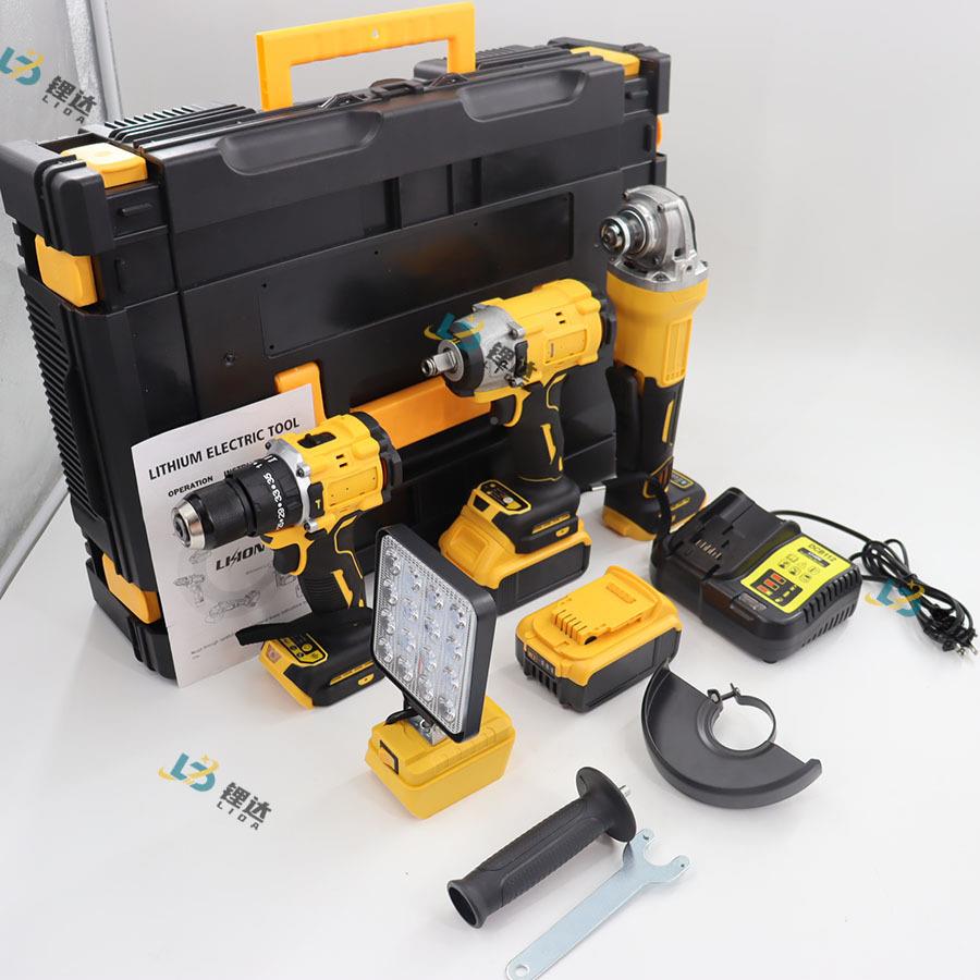 套TBX装锂电工角具家起用电动磨机电锤电动工具合充组电子手电钻