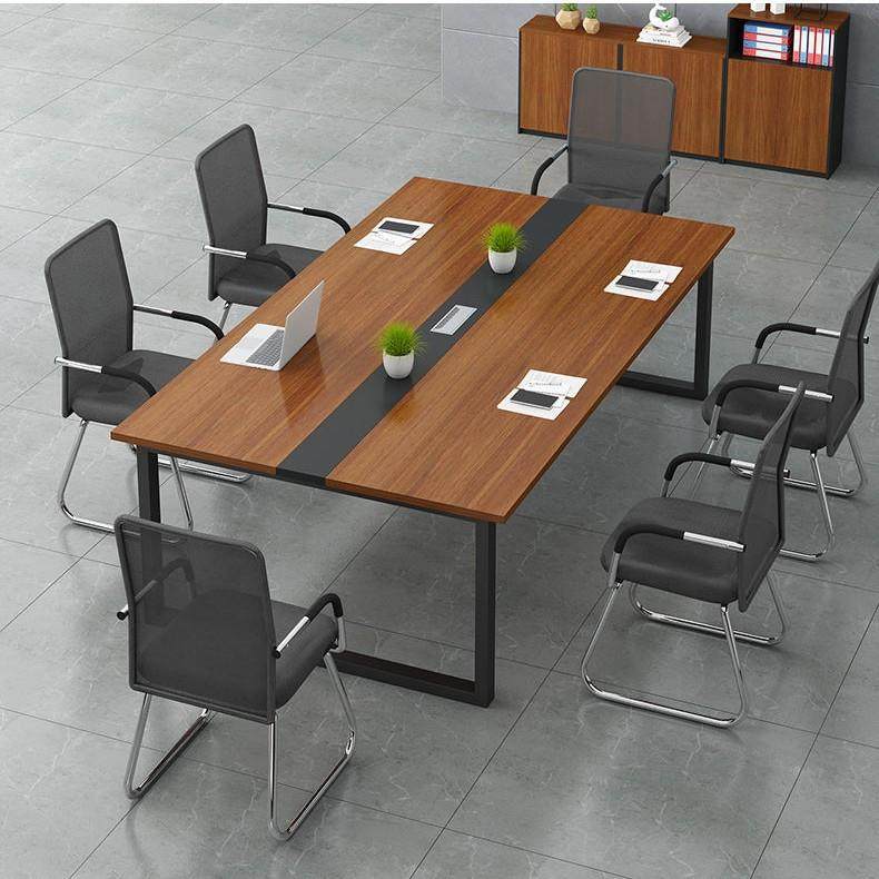 会议桌长办公条桌椅组合无品牌/长台实木桌工作会议室培训桌自由