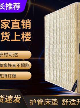 XWV床垫硬垫米弹簧床垫双8人加大*弹簧床垫1.2床垫经济型床适老床
