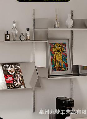 vi道tsoe置架轨组合书架不锈80650钢墙多上层系统收纳物架金属隔