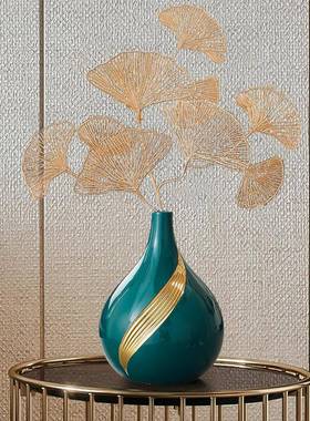 欧式陶瓷花瓶ins风摆件客厅简11lz-211约桌档面假装饰奢高轻花仿