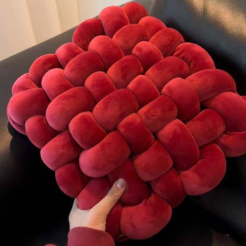 无红独有结婚抱枕卧室客枕厅沙发摆件色编织创意抱偶YX靠垫婚房布