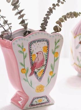 象西王尔夜莺与瑰之德歌浪漫玫小调陶瓷EFS花瓶