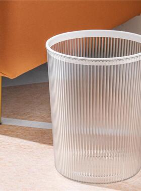 *透明MFS室垃圾桶客厅约现代内带压圈圆形ins北欧风室网卧红简小