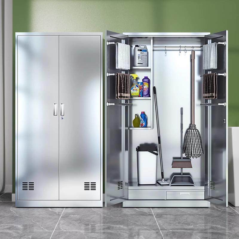 不锈钢杂清店洁柜教室扫把收纳柜阳台物储柜存柜酒拖把保洁卫不锈,商业/办公家具,办公储物柜,淘宝优惠券,粉丝福利购,淘宝优惠卷