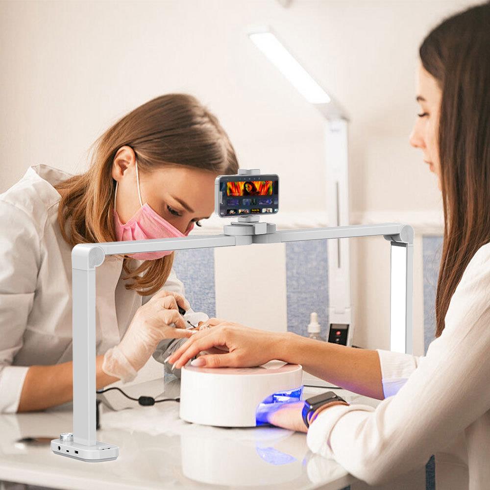 新款美甲专用桌面LED无影补光灯可折叠美甲灯美甲台灯便携纹绣灯
