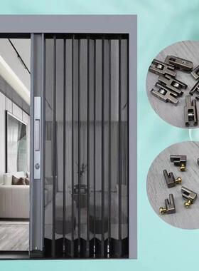 金刚网折叠纱门隐形推拉门防蚊铝防盗防LYV猫自装纱用伸缩式家合