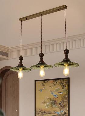 个法式中古创复古餐34317厅吊灯三头意性吧台饭厅桌灯具餐田园风