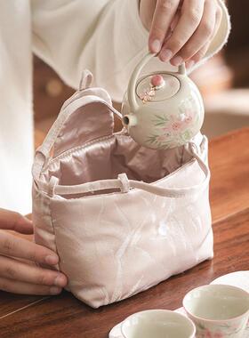 桃花式手绘釉绘新中茶便携套装陶瓷旅行户外家壶用下功ZH85351夫