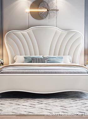 美式轻实木双人卧床1.18米现代简约主欧式软包.5m835储物公奢主婚