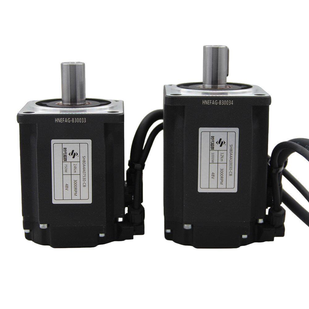 低压直流24/48V伺服电机17位磁编编码器多摩川协议400W/600W/750W