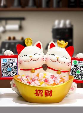 招财D-ZCM件猫钥匙收纳玄关饰品摆入户门口鞋柜客厅迁家居乔新装