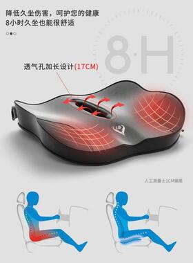 FiK汽车18727驶增子高坐个垫靠背护腰垫单个主驾驶加厚坐垫驾座矮