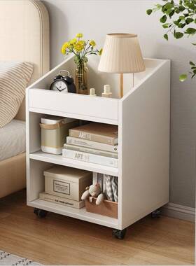 OBI书桌旁桌小书架可移书下收纳小型书动柜床头迷你边柜桌边置柜