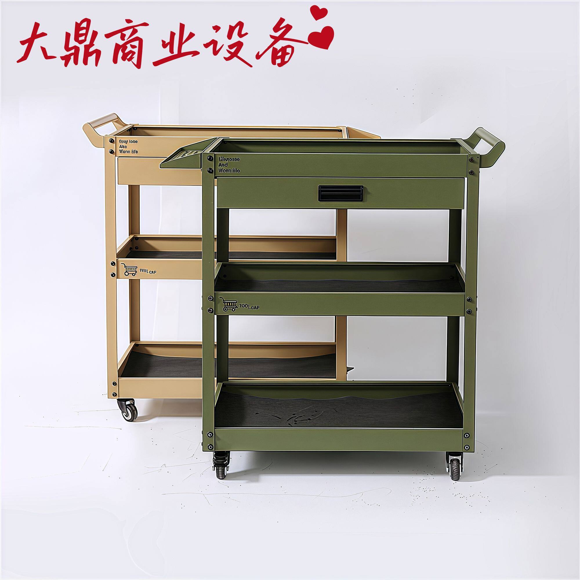 大鼎 手推车北欧风格 咖啡厅油画室花店家用多功能移动置物工具车