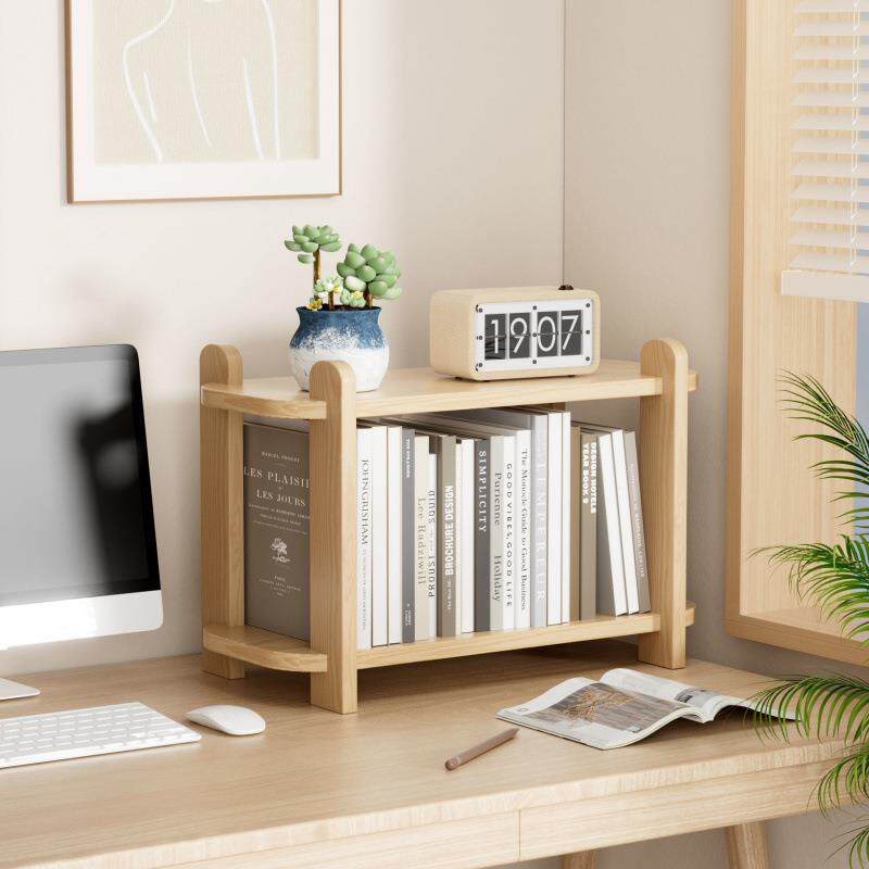 实木书架童简约落地济型客厅物架置学生儿经多层桌面书架MST子收