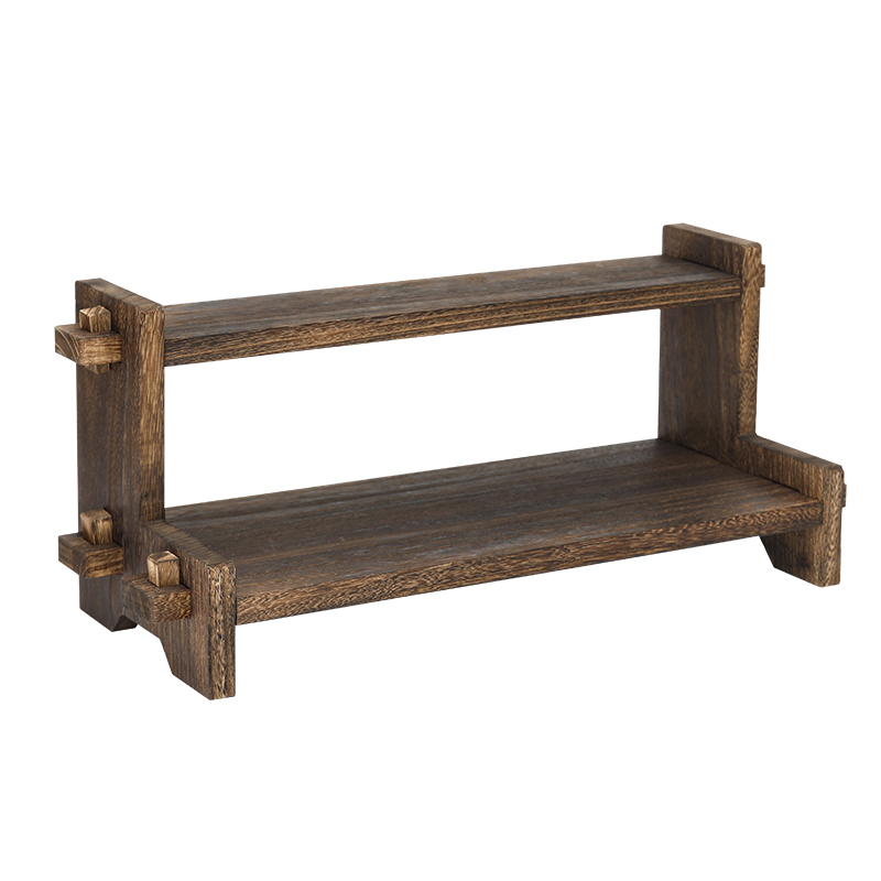 桌面博古架茶f架子茶杯架实木收纳架棚架置物架茶壶杯托杯垫多宝