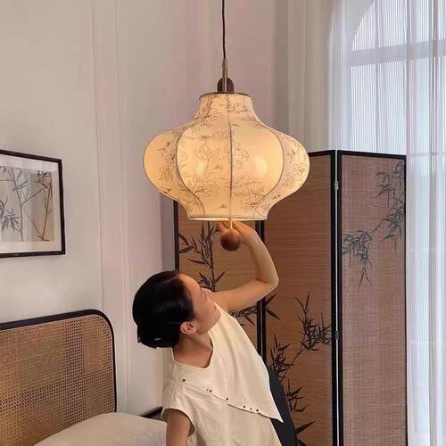 卧床感头厅吊灯极简26意式可升降高级吊线灯室玄关吊灯餐吧台小吊