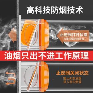 厨房止逆阀抽油烟机烟专用止回阀卫生间排风管VIA止阀道单烟烟向
