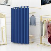 便携式 店移动轨道试衣间门帘商场落地简易更衣室 换衣服展示架服装