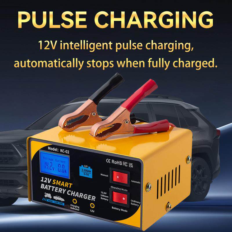 厂家供应12V电瓶充电器铅配电池充电机锂电池充电汽车摩托车专用