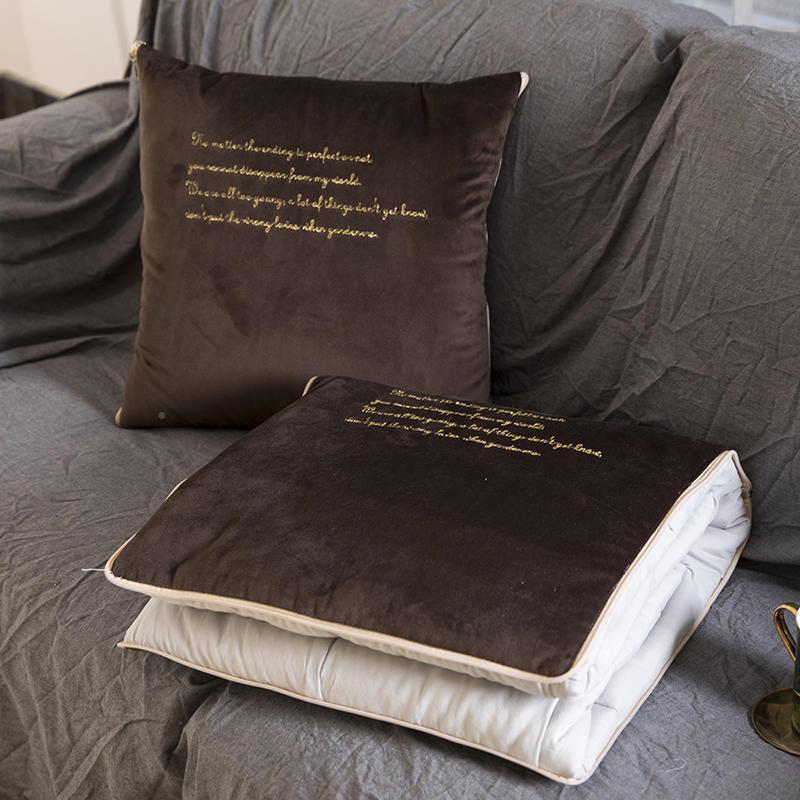 可机车洗沙发公载抱枕被子用办室午休枕两厂家直供头靠垫被子色大