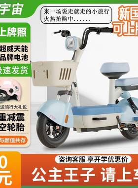 款宇宙国标小型电同步RYL动行电动车成人新款两轮自车电瓶车代车