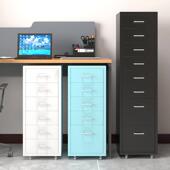 钢制文件抽柜屉柜式 办公室AG 00892桌下小柜子铁皮窄柜矮a4多层储