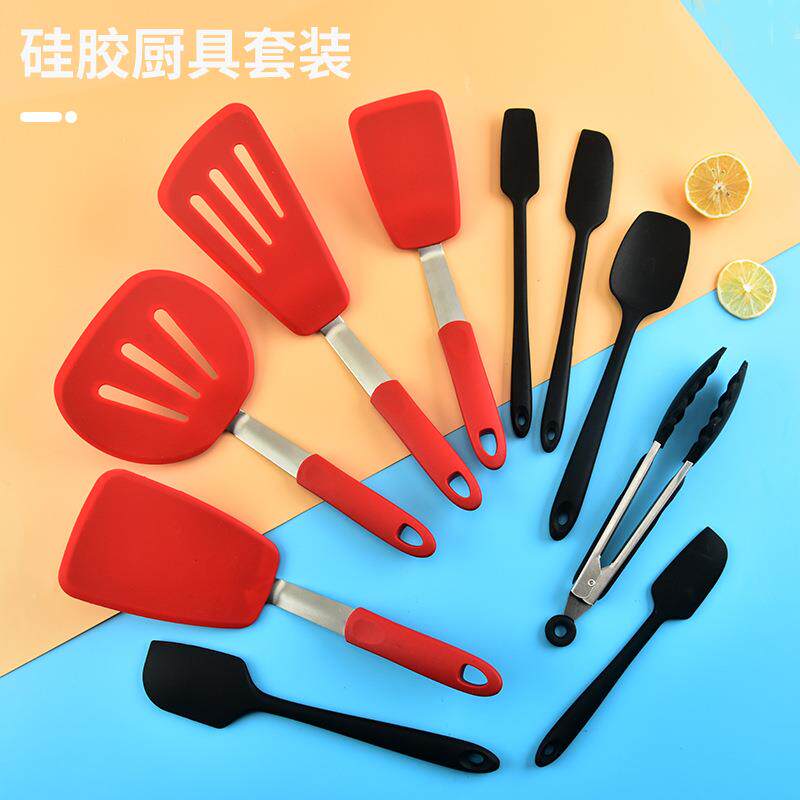 硅胶厨JP-321勺具套汤铲子烹套饪硅胶厨装具10件厨房用具
