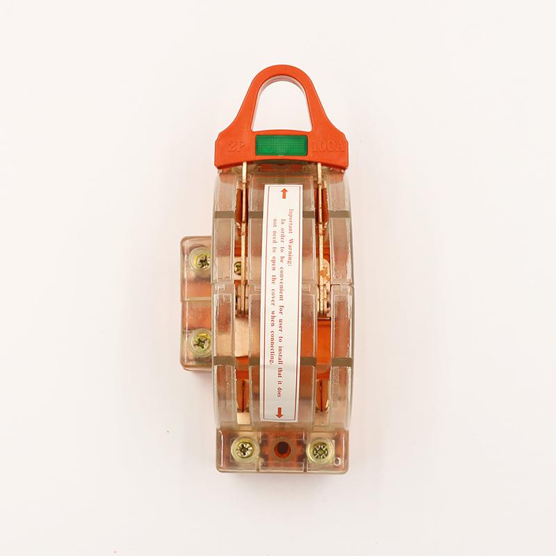 2HK11-2100A闸刀开SHS关20V双双投刀开关铜材P质刀闸透向明外壳闸