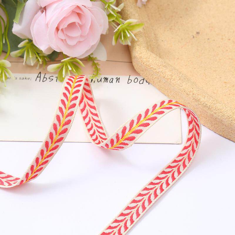 货彩MLI色子提花带料间叶色花边服装辅diy手现工饰品服装辅料