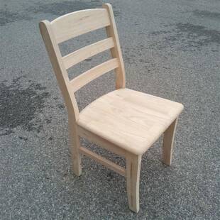 全实木现代中式餐椅白茬 餐馆家用餐椅白胚 无油漆餐桌椅子白坯