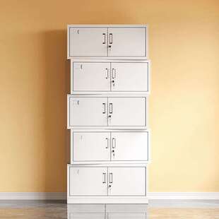 分体五节档案柜办公室铁皮文件柜财务凭证柜储物柜矮柜分层铁皮柜