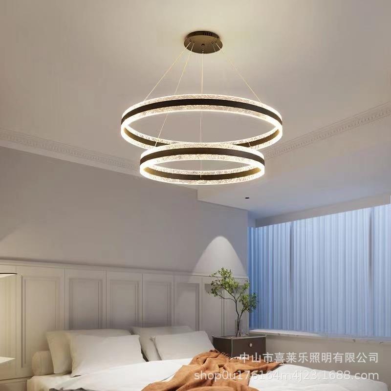 025年新款客厅吊灯圆简约代大2气北欧YSC-DH83圈卧室餐厅灯圆现形