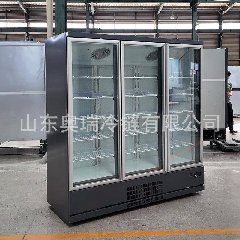 商用整体发泡璃门展示柜藏风机523冷隐藏冷冻超市双三门四门门冰