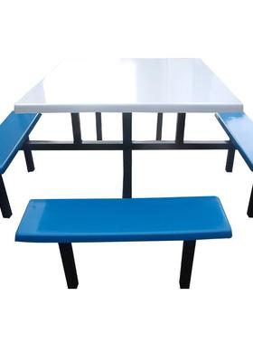 钢玻璃方餐桌8位员台工连餐体食堂饭堂餐厅桌椅组合hlq360-2厅专