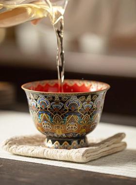 单主人杯陶瓷个中敦煌三人兔共耳个品茗茶杯功式夫茶AVI具办公室