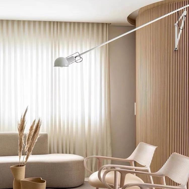 意大利Fl师os6726客5长臂厅餐厅壁设计工业风摇臂长杆极简灯阅读