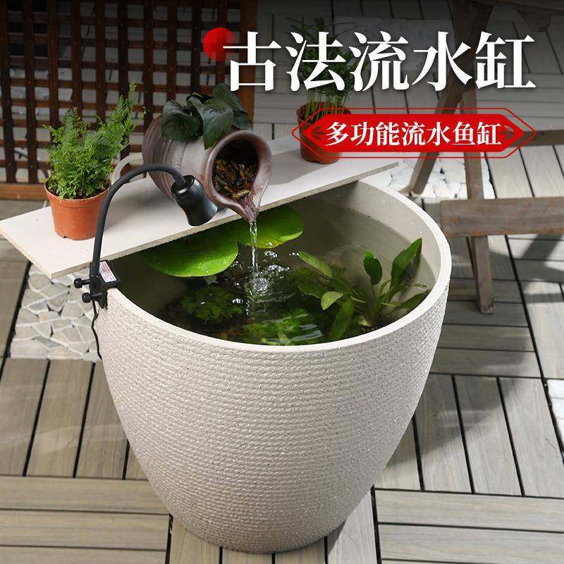 古缸法养鱼水培盆特大古法流水号庭院大缸养鱼乌龟造流水花景荷花,家居饰品,花盆,淘宝优惠券,粉丝福利购,淘宝优惠卷