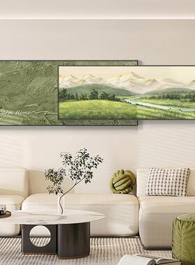 家有饰靠挂山沙发背景墙装水画北欧风格客YQ-0523厅山风景画轻奢