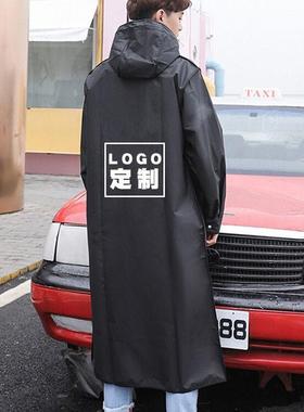 厂可家印制OGO男L士生黑色时尚雨衣户外徒61步潮牌女雨衣加厚学雨