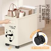 工位置物架公桌下收纳筐办放动TCW包小室推车可移零食柜学生储物