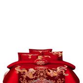 卧婚房布置床方头男方结新房主卧室婚婚礼装 饰拉花F975M756一套女