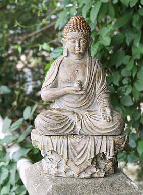 69874佛像招摆件财鱼缸水族造景佛摆件水景配件禅室内景像观意佛