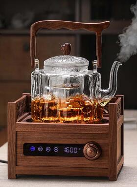 专老式锤纹提梁壶装20套25新JAP炉款围煮茶用茶壶中式煮茶器玻璃