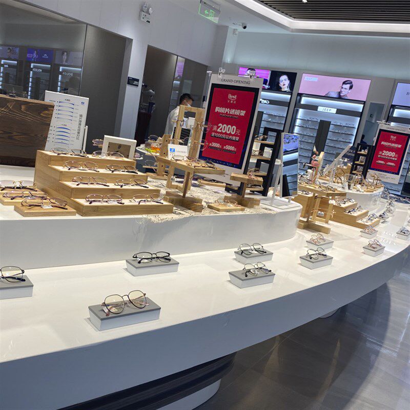 热卖多款拉丝皮革组合双层展示盒眼镜店道具陈列装饰柜台展示托盘