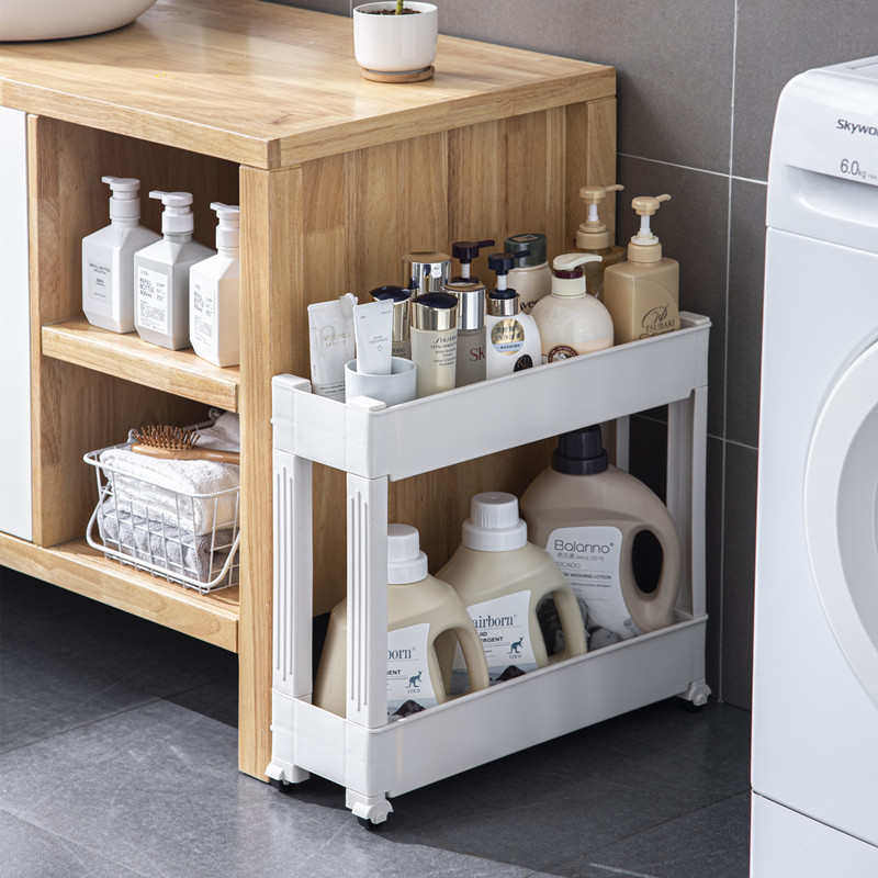 9/12缝隙超窄柜厨房物储边架轮浴室层冰箱卫生间带置物架收纳夹缝