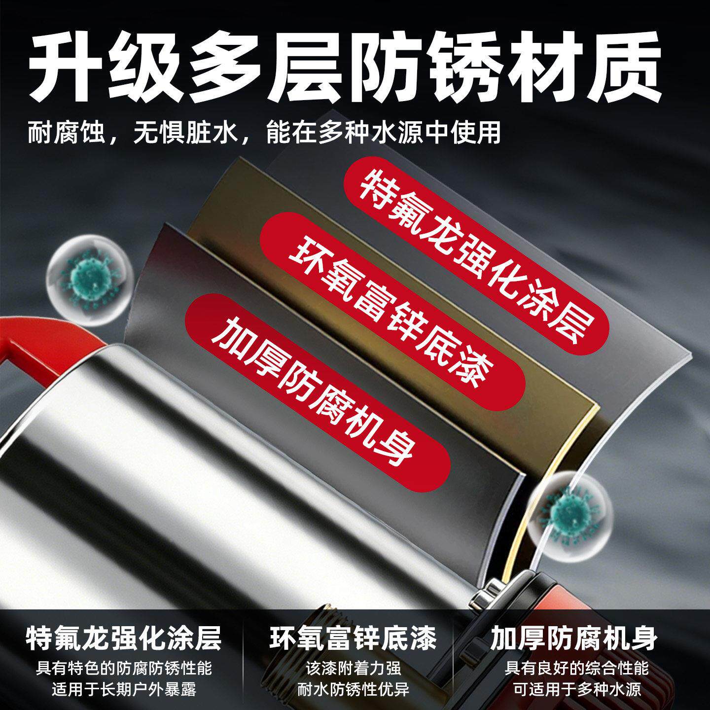灌直流潜2水泵农直流潜水用抽水机48V60V7大V流量家用电瓶车浇泵