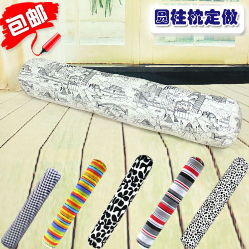 全棉帆布亚麻沙发靠垫靠枕靠背圆柱枕套男朋友糖果抱枕套定做无芯